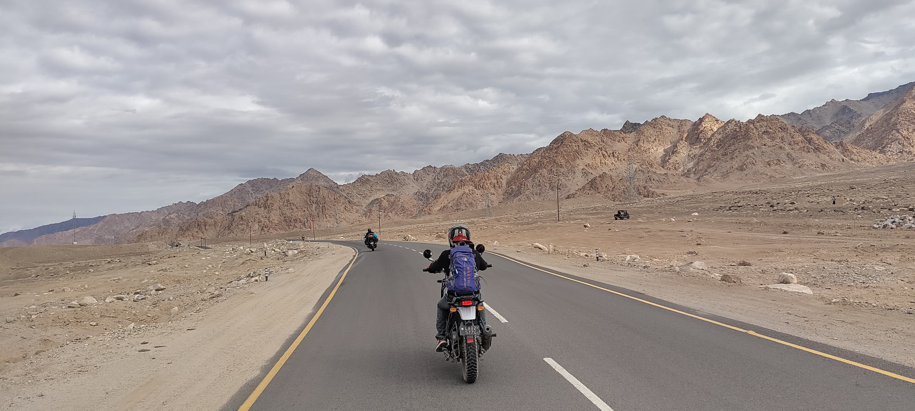 On the bike, mid-trip