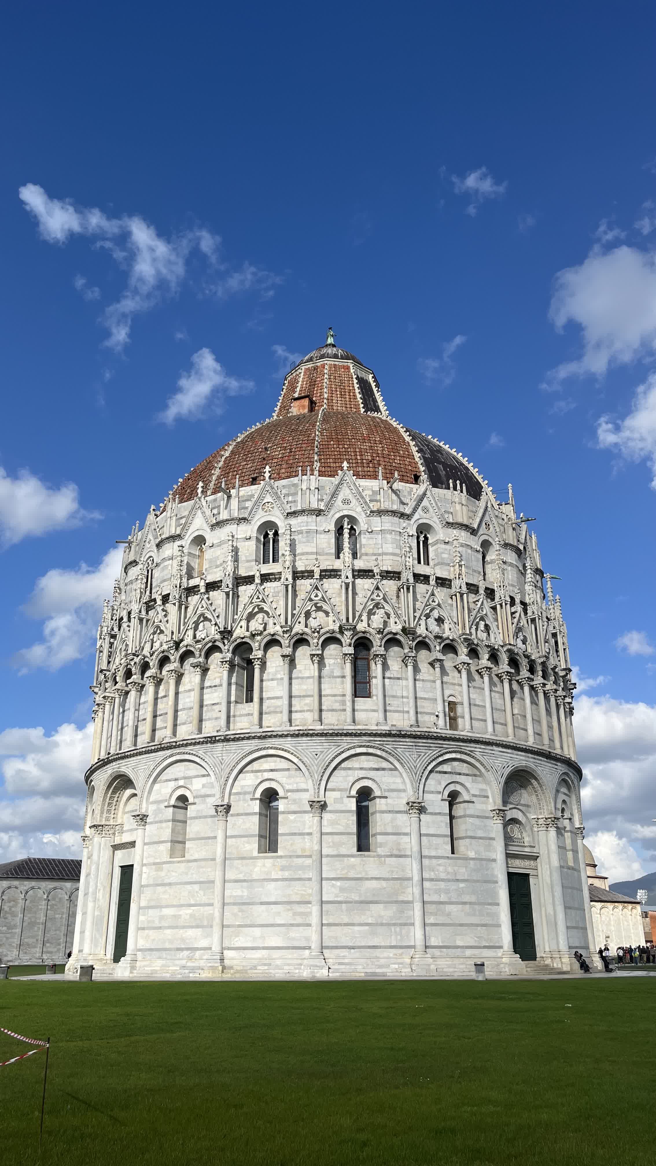 The marble Baptistery in the Piazza dei Miracoli, Pisa